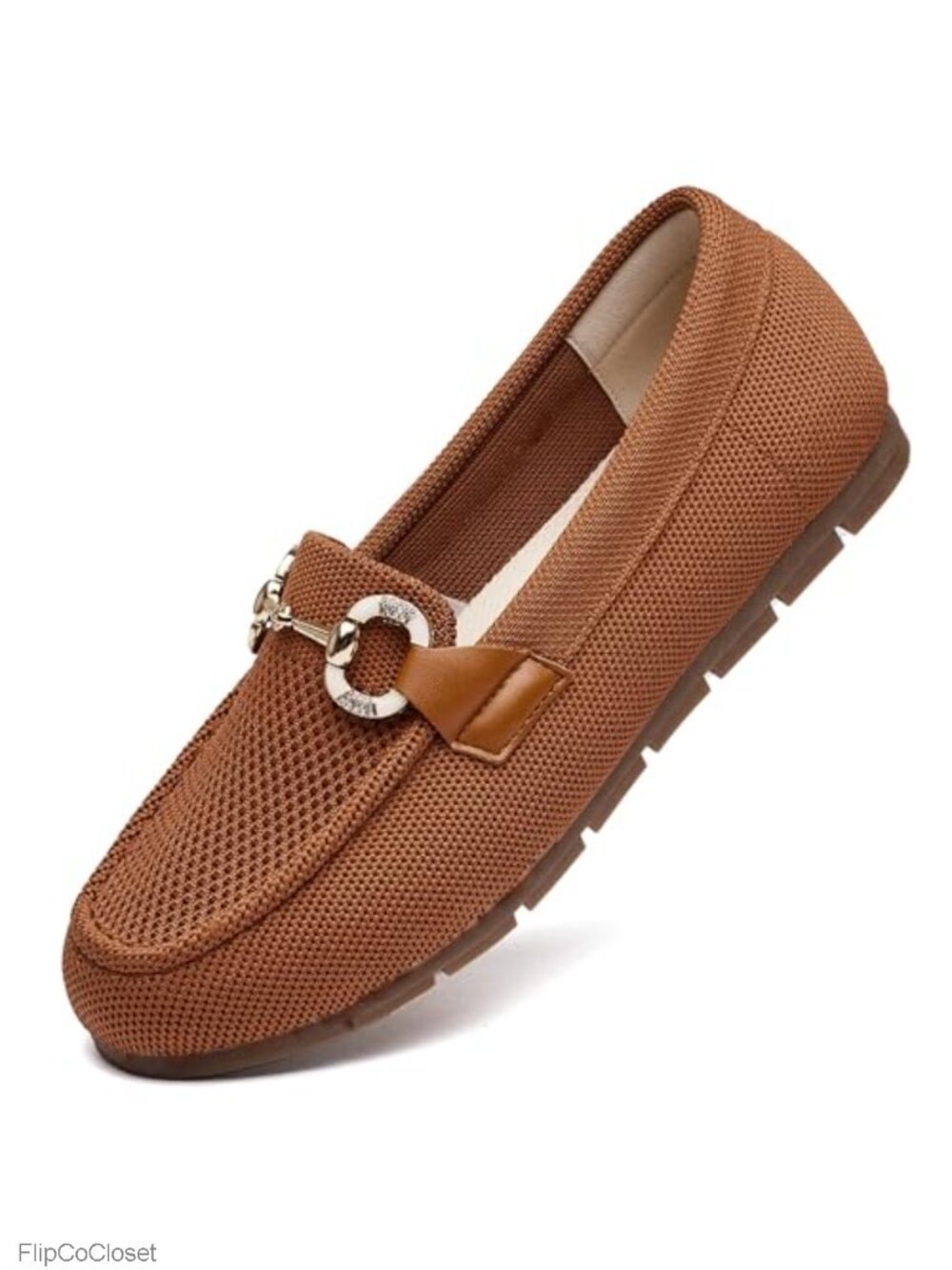 Knit Slip On Loafers Breathable Mesh Flats Memory Foam Arch Support Comfort
